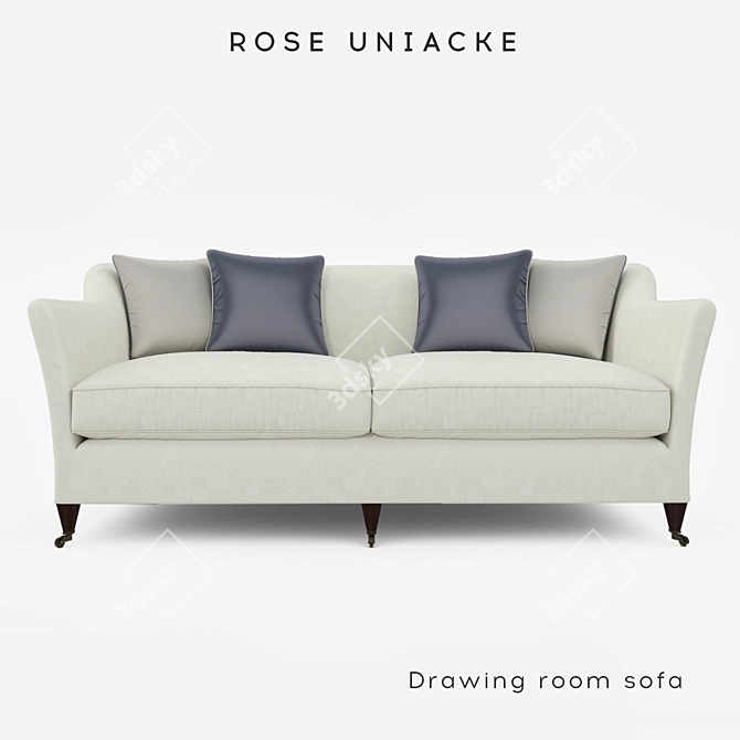 Elegant Rose Uniacke Drawing Room Sofa 3D model image 1