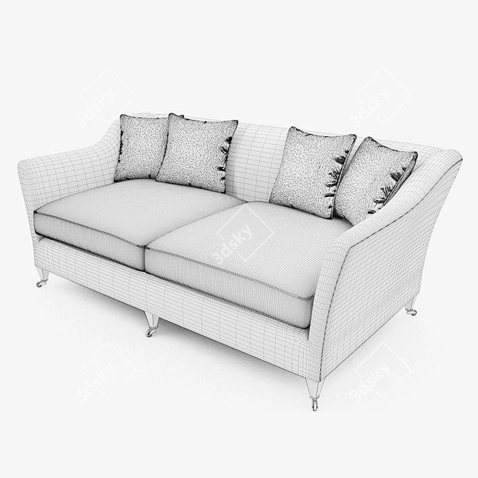 Elegant Rose Uniacke Drawing Room Sofa 3D model image 3