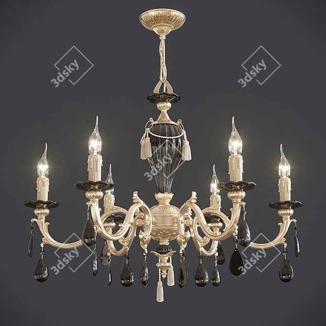 RIPERLAMP HERA Chandelier - Elegantly Designed Metal Fixture 3D model image 1