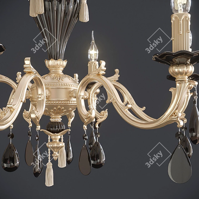 RIPERLAMP HERA Chandelier - Elegantly Designed Metal Fixture 3D model image 2