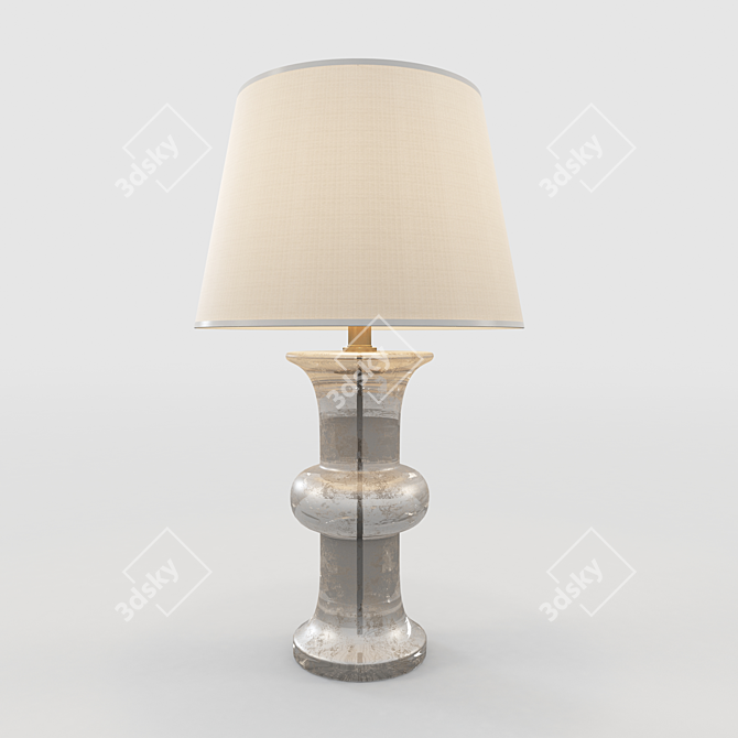 Sleek Bull Nose Cylinder Lamp 3D model image 1