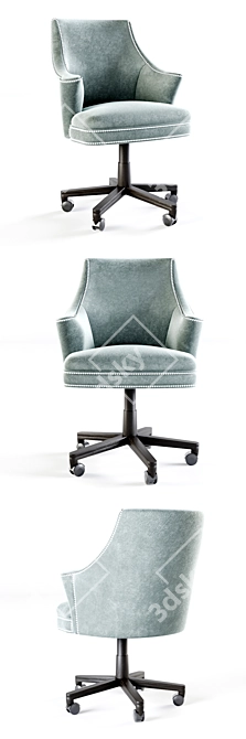 Modern Wing-Style Century Chair 3D model image 2