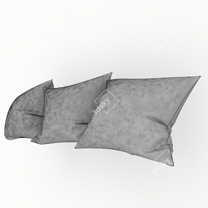 EcoPrint Plant Pillows 3D model image 2