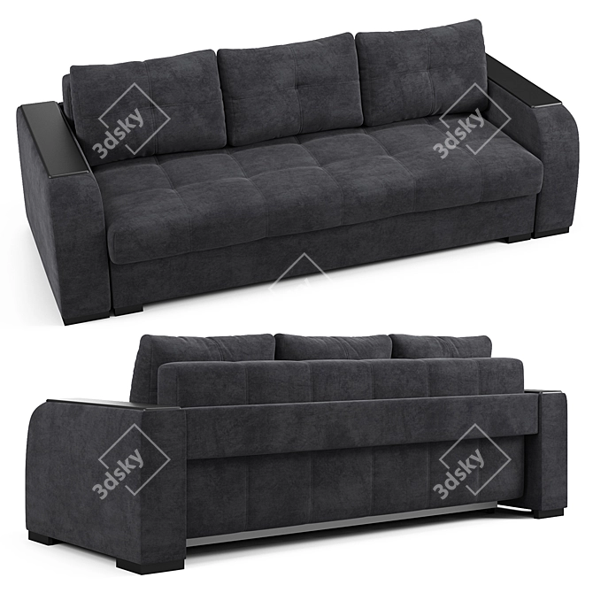 Elegant Adagio Sofa 3D model image 1