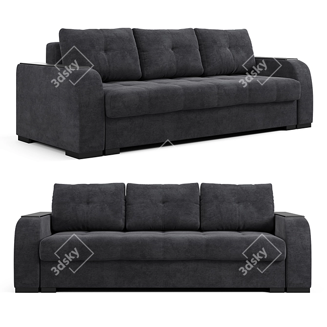 Elegant Adagio Sofa 3D model image 2