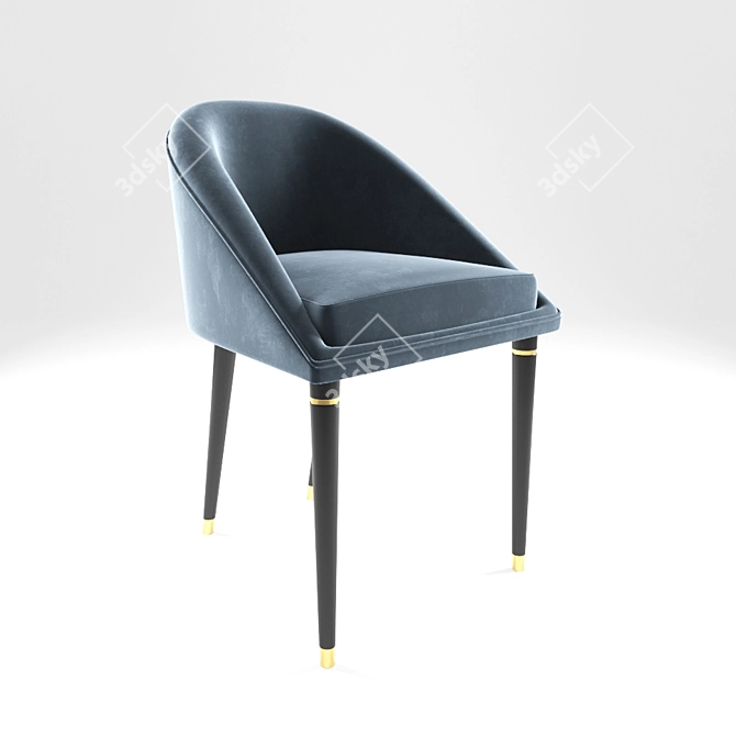 Elegant Malay Dining Chair 3D model image 2