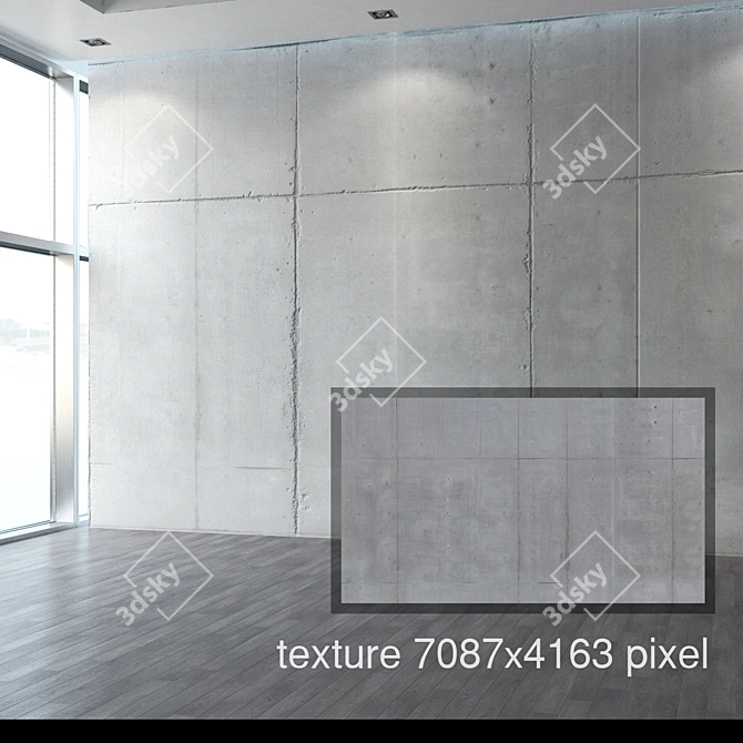 Industrial Loft Concrete Tile 3D model image 2