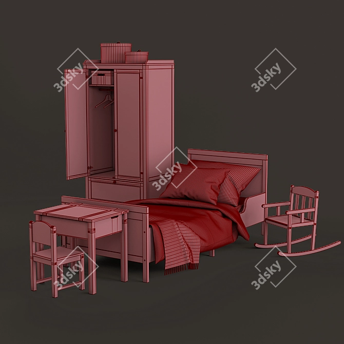 IKEA Sundvik Children's Room Set 3D model image 3