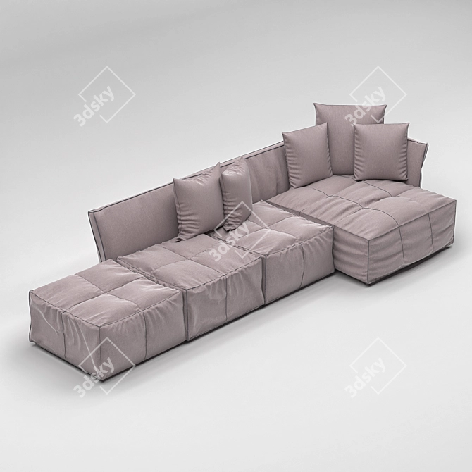 Cozy Comfort Sofa Seat 3D model image 1