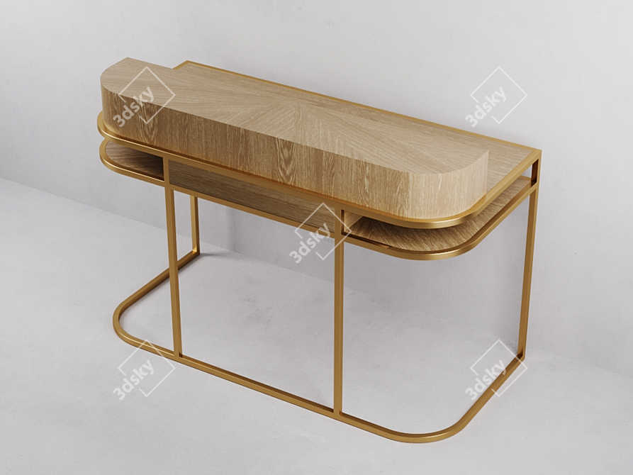 Elegant Eichholtz Highland Desk 3D model image 2