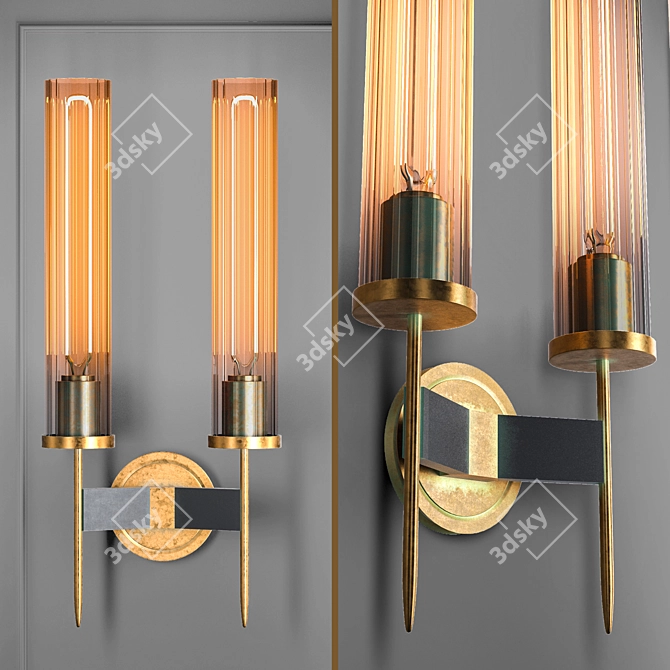 Title: Jonathan Browning Sconce - Elegant Lighting Fixture 3D model image 1