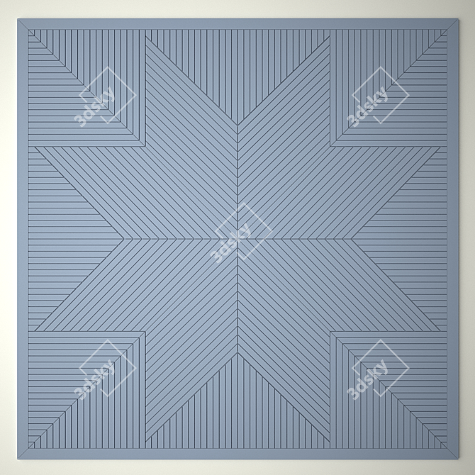 Modern Art Wall Panel 3D model image 1