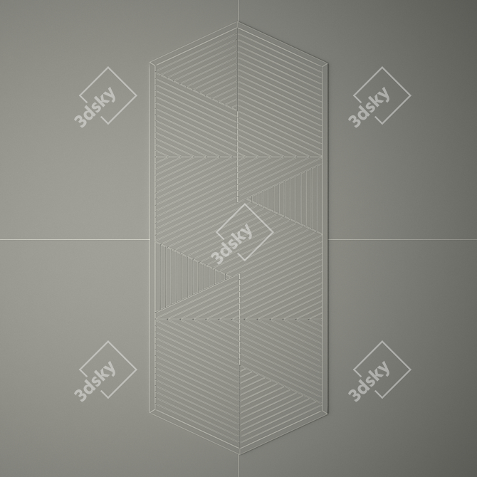 Elegant Wall Art: 360x710mm 3D model image 2