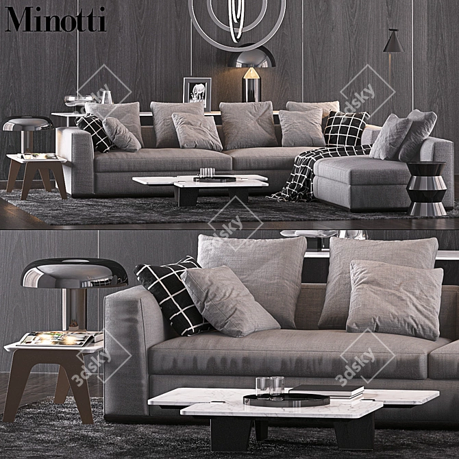 Modern Minotti Set: Ultimate Elegance 3D model image 1