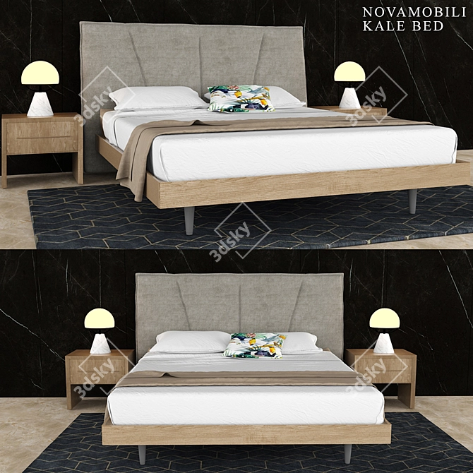 Novamobili Kale Bed: Modern Elegance for Your Bedroom 3D model image 1