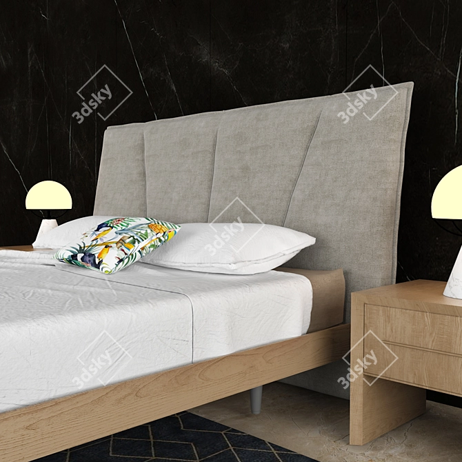 Novamobili Kale Bed: Modern Elegance for Your Bedroom 3D model image 2