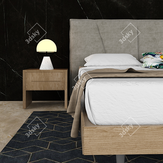 Novamobili Kale Bed: Modern Elegance for Your Bedroom 3D model image 3