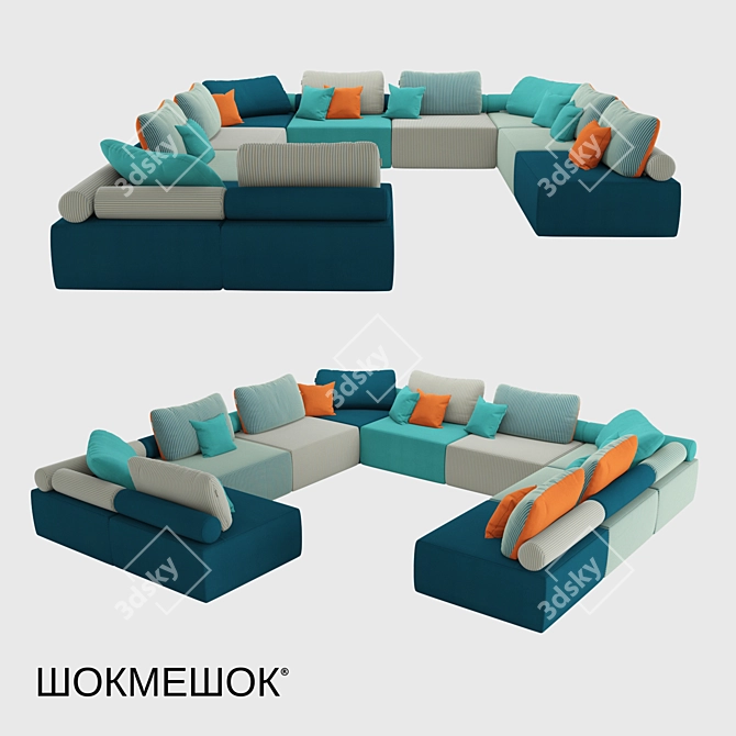 Modular Sofa: OM Playmodul Atlantic 3D model image 1