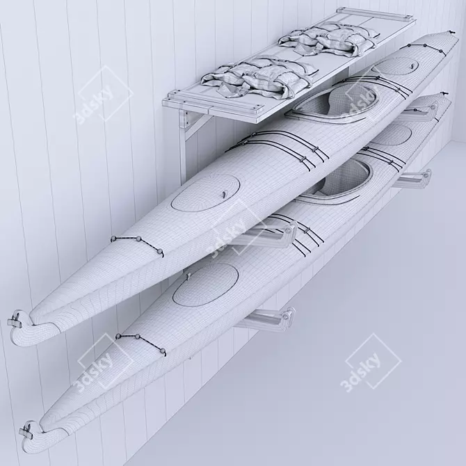 Mystic Star Kayak: Sleek and Lightweight! 3D model image 3
