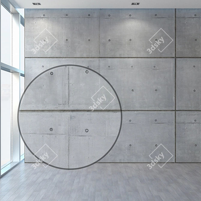 Industrial Loft Concrete Sections 3D model image 1