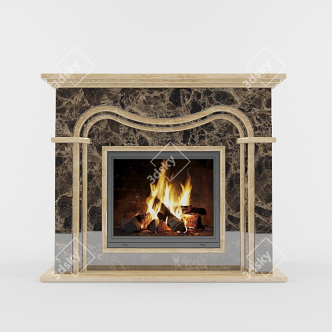 Marble Fireplace: 31st Version 3D model image 1
