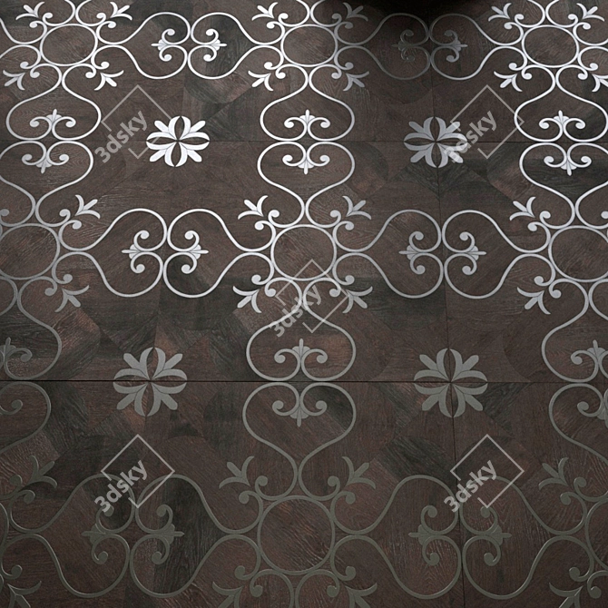 Vintage Oak Sami Parquet Tiles 3D model image 1