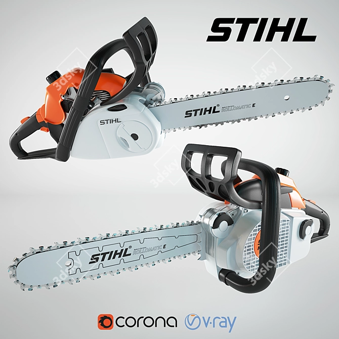 STIHL MS200 Chainsaw: Powerful and Precise 3D model image 1