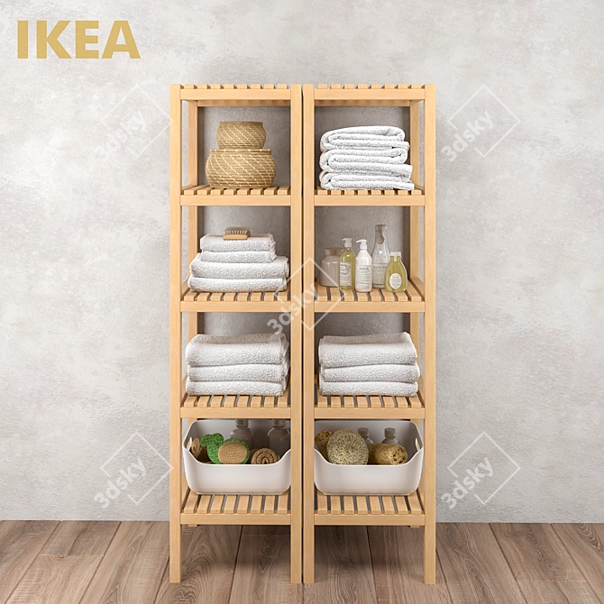 MOLGER IKEA Shelf & Bathroom Accessories 3D model image 1