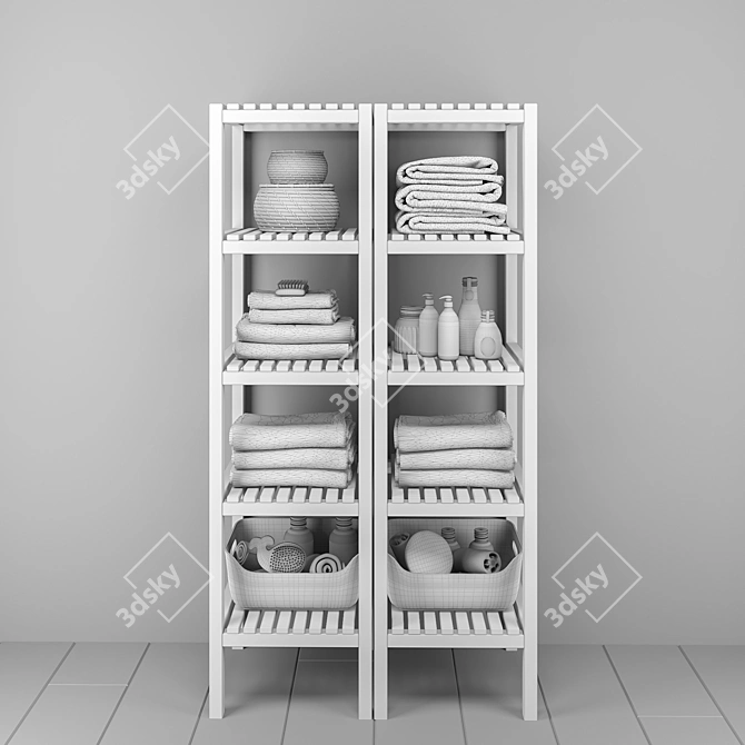 MOLGER IKEA Shelf & Bathroom Accessories 3D model image 3