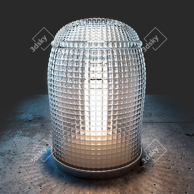 Glowing Glass Lamp 3D model image 1