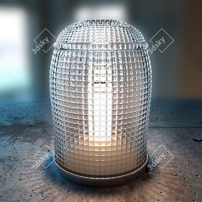 Glowing Glass Lamp 3D model image 2