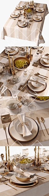 Elegant Table Setting by Zara 3D model image 2