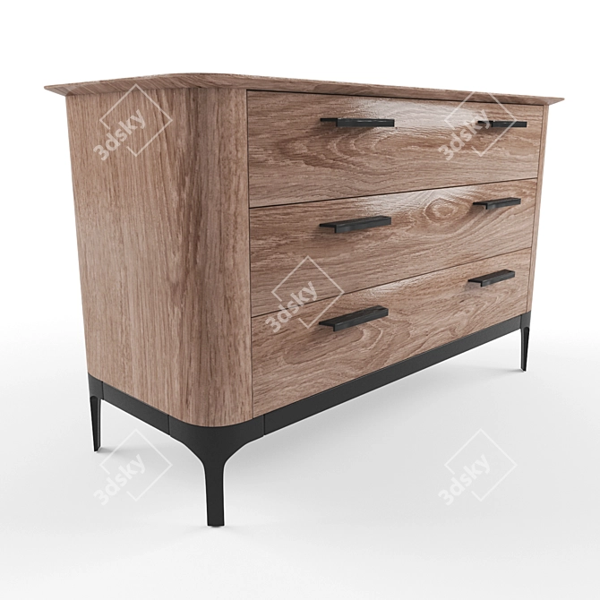 Play Modern Solid Wood Commode 3D model image 1