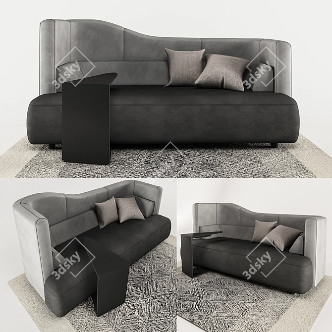 Modern Ottawa BoConcept Sofa Set 3D model image 1