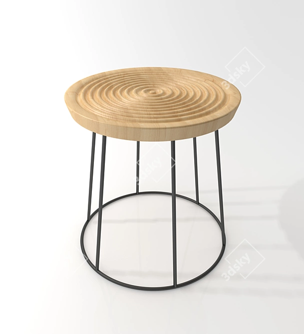 Natural Oak Coffee Table Kraplyna 3D model image 1