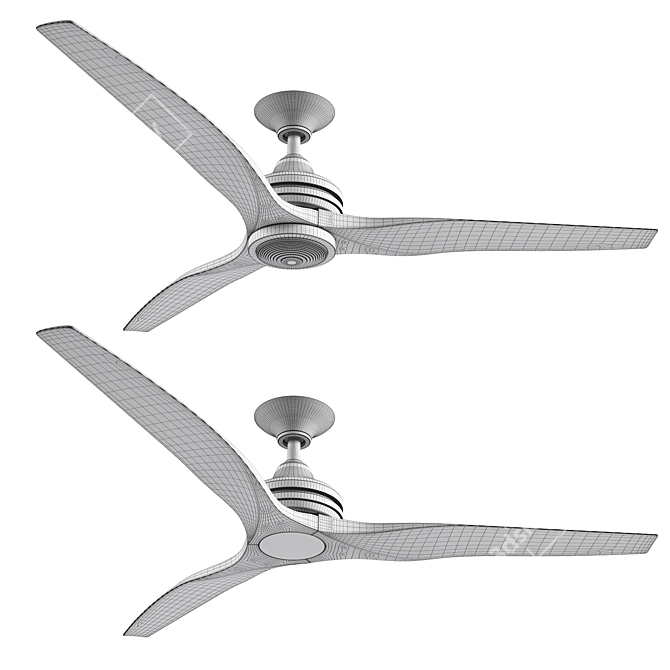 Spitfire Ceiling Fan: Sleek Design, Powerful Performance 3D model image 3