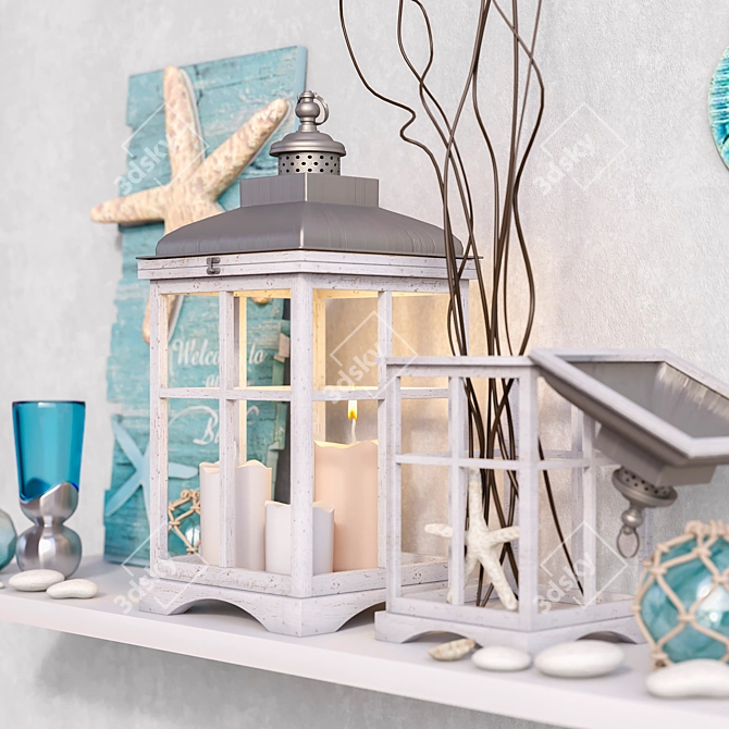 Coastal Decor Set 3D model image 2