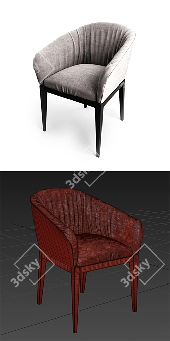 Modern Elegance: Roche Bobois Morgana Chair 3D model image 3