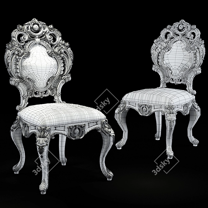 Silik Baroque Chair 3D model image 3