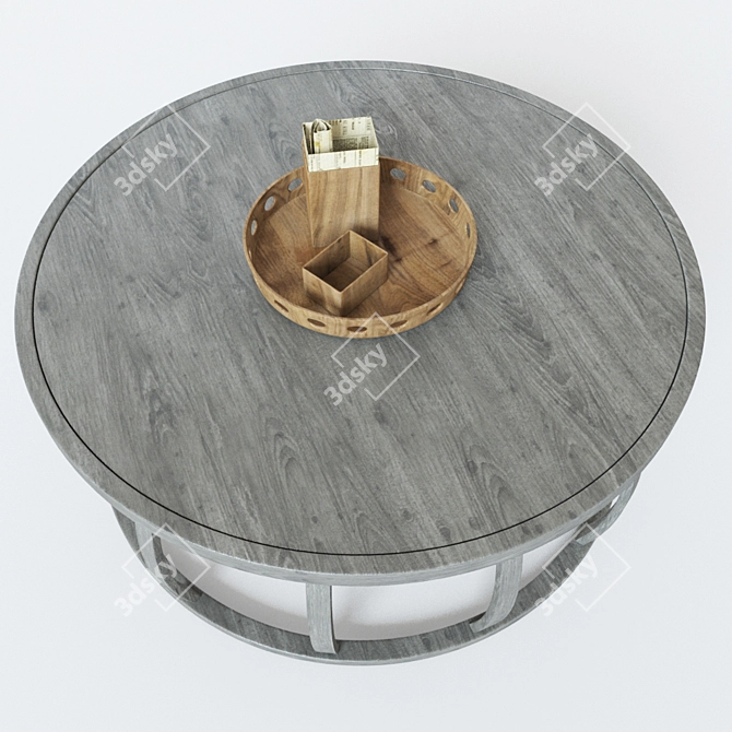 Sleek Round Coffee Table 3D model image 2