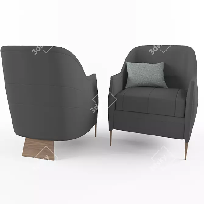 Elegance Ergonomic Chair 3D model image 1