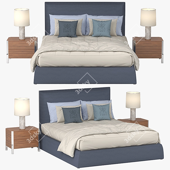 Trussardi Band Bed: Ultimate Elegance & Comfort 3D model image 1