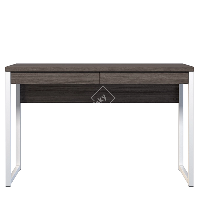 Emmezeta Delta Desk: Oak and Metal 3D model image 2