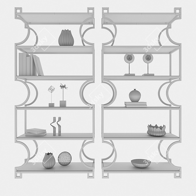 Decorative Shelf Set 3D model image 2