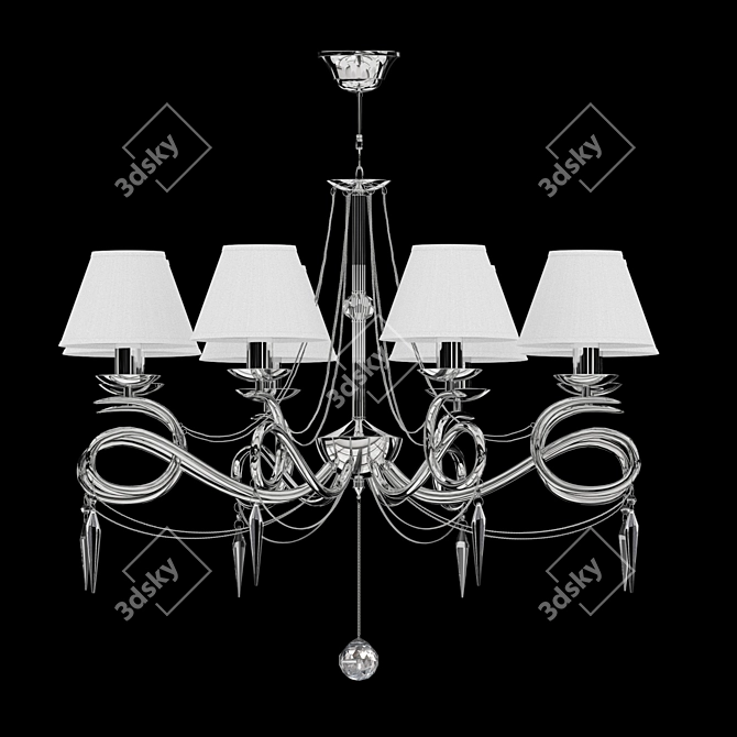 Elegant Crystal Chandelier 3D model image 1