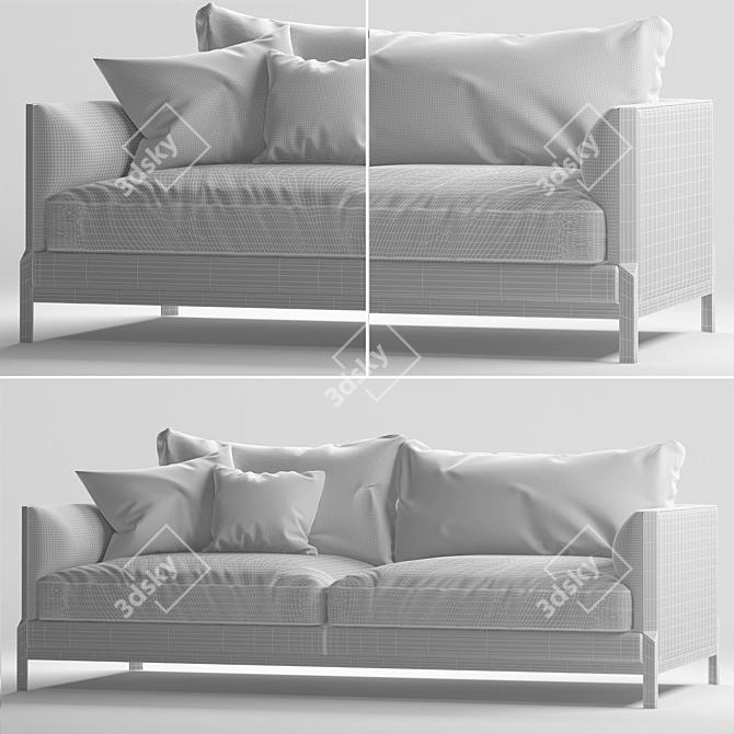 Luxury Italian Band Sofa: Trussardi Casa 3D model image 3