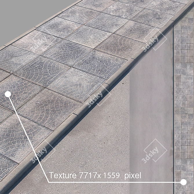 Versatile Sidewalk & Road Set 3D model image 2