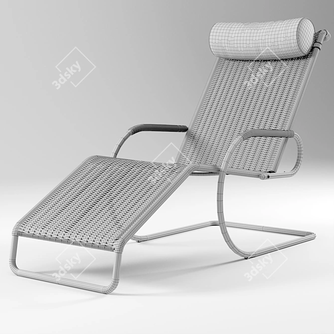 F42-1E Reclining Chair | Mies Van Der Rohe Design 3D model image 2