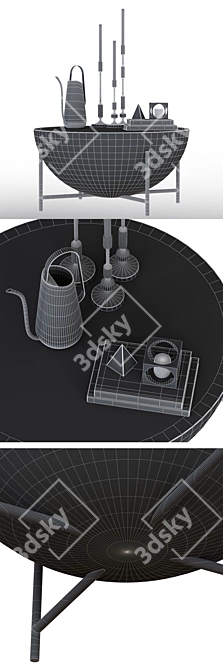 Darbuka Brass Coffee Table - Stylish, Functional, and Timeless 3D model image 3