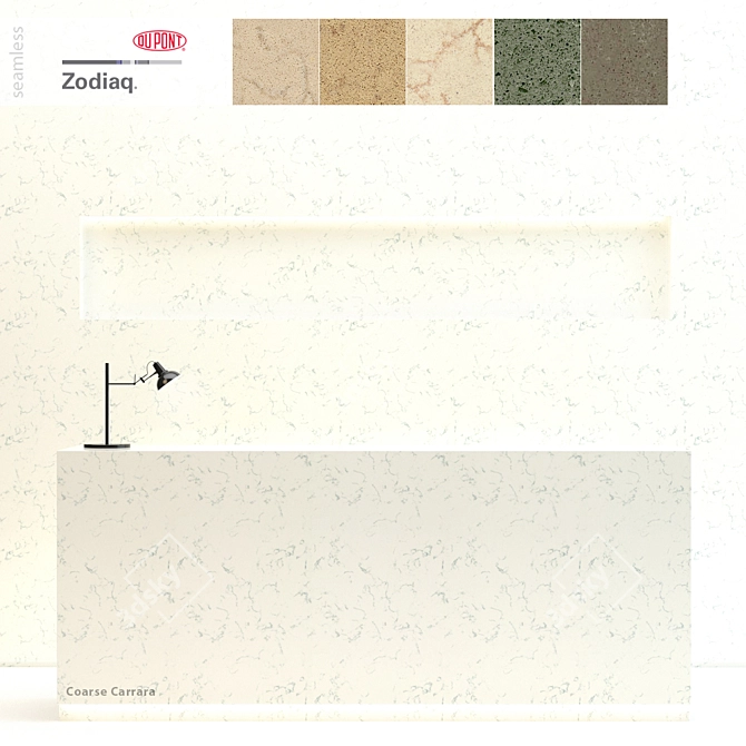 Zodiaq Quartz Countertops: High-resolution Stone Textures 3D model image 1